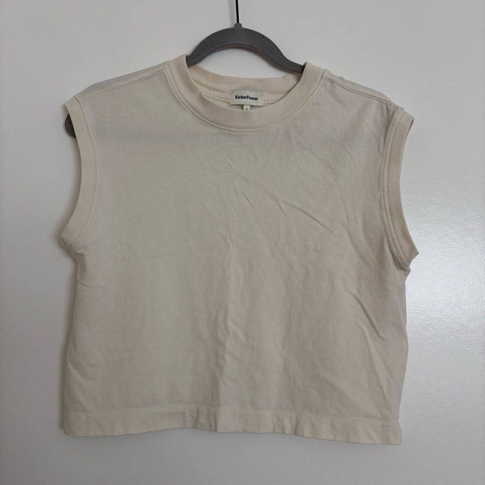 Richer Poorer Relaxed Muscle Tee in Bone